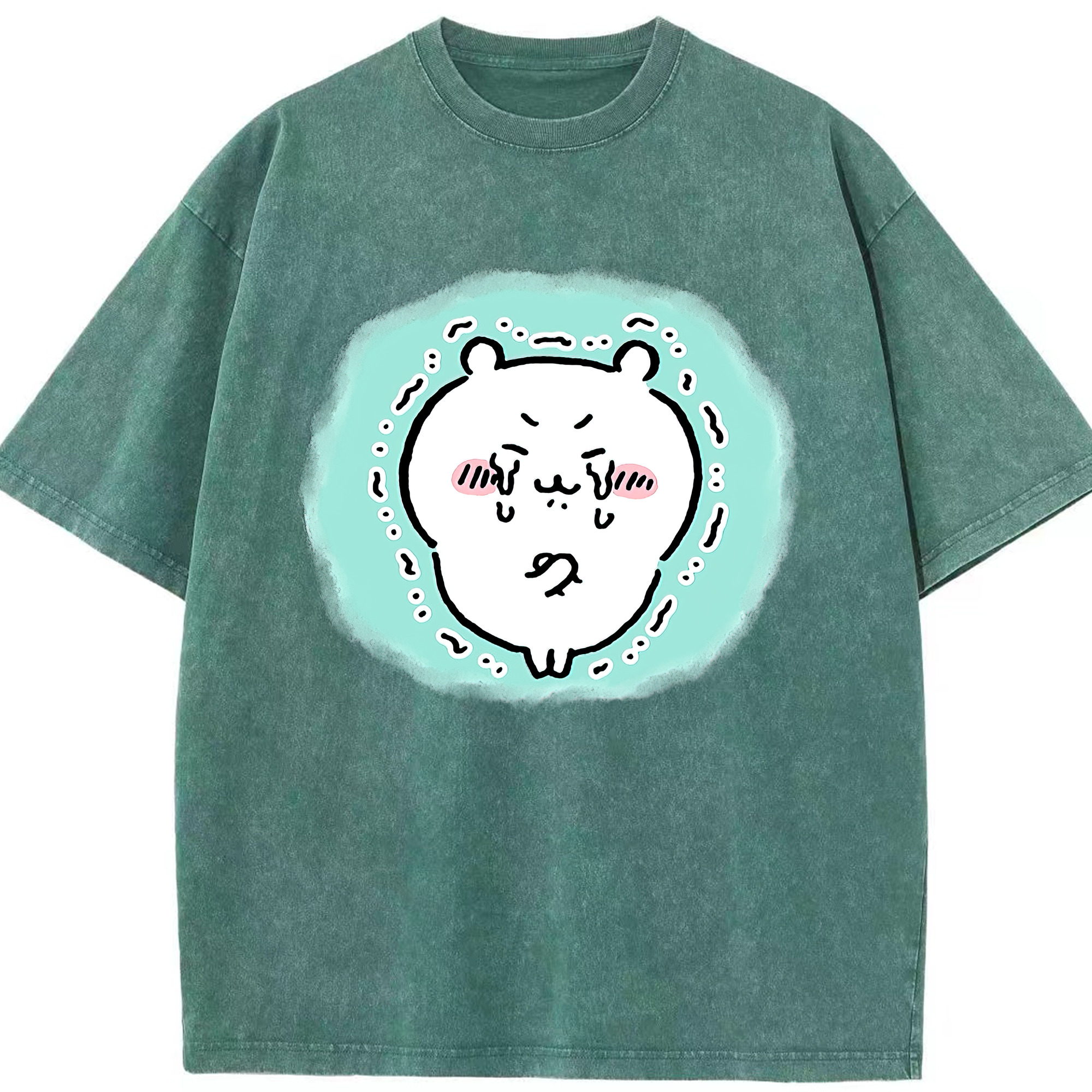 （画像用） ちいかわ ちいかわ Chii-kawa chiikawa 綿100% ヴィンテージ風 半袖Tシャツ（フロントプリント）